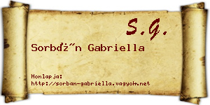Sorbán Gabriella névjegykártya
