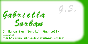 gabriella sorban business card